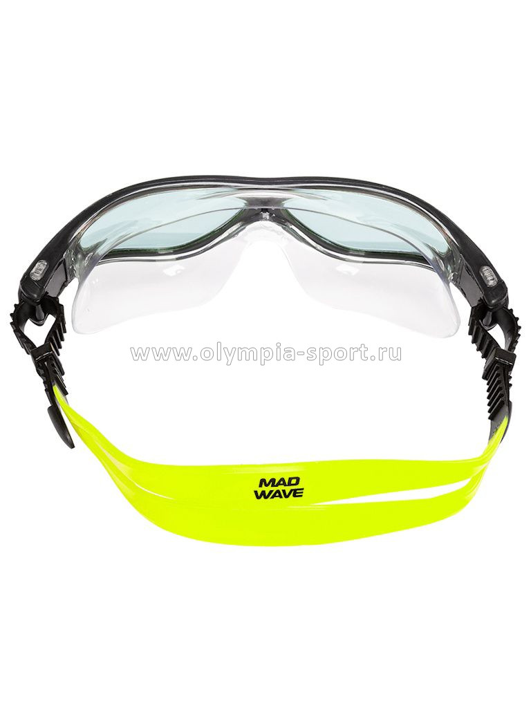 Маска для плавания Mad Wave Flame Mask, Black/Green