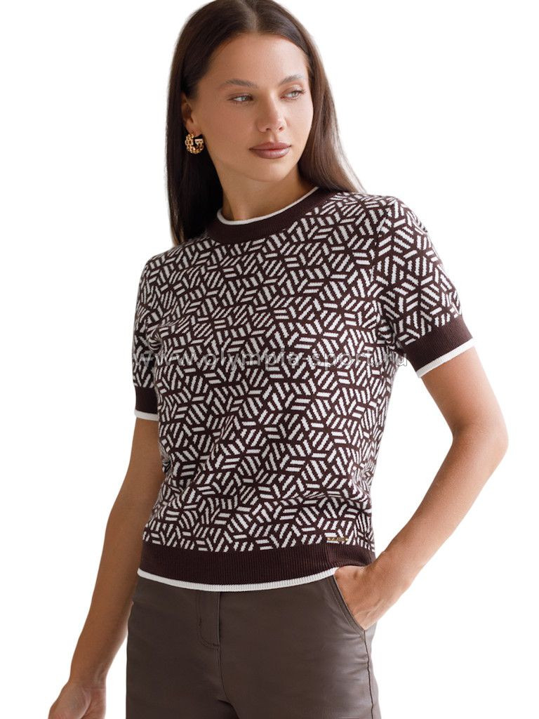 Джемпер женский Vilatte D39.362 кофейный