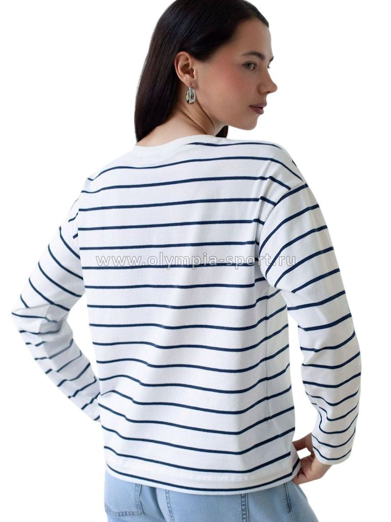 Джемпер женский Vilatte D49.148 белый-т.синий