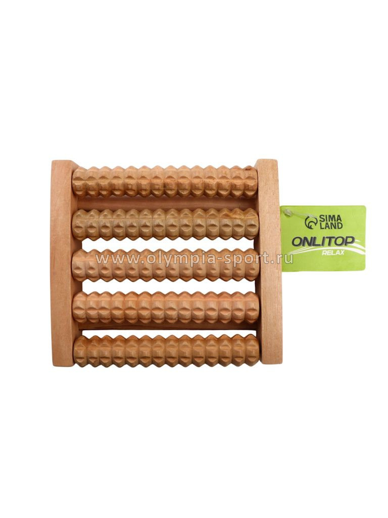 Массажёр деревянный Ножное счастье (5 рядов, 12*14*3см) OT