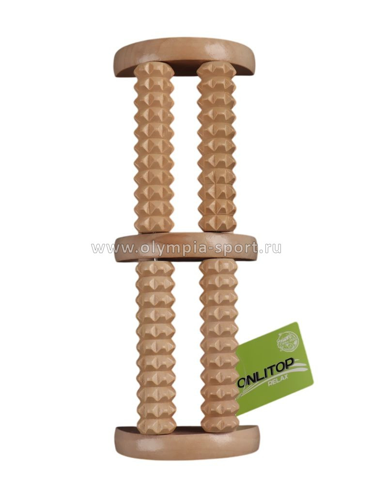 Массажёр деревянный Ножное счастье (2 ряда. 2 секции 27*10см) OT