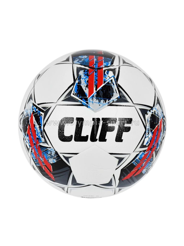 Мяч футбольный CLIFF 2527 р.5, PU, бело-красно-синий