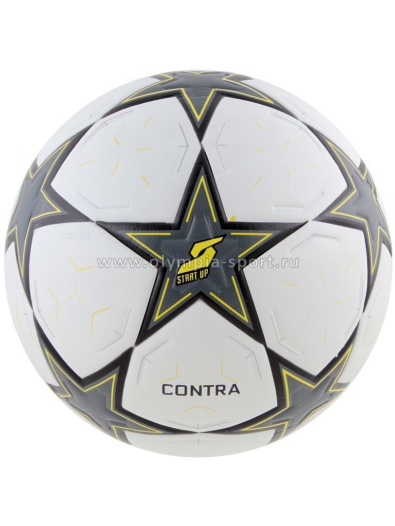 Мяч футбольный Start Up Contra white/black, ПУ, р5